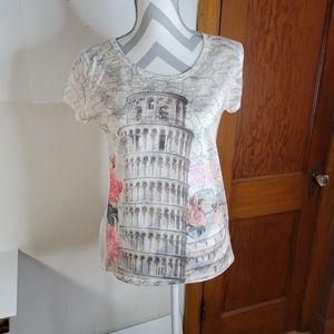 Womens/teens Castiglioni Short Sleeve Tee Made in Italy Size 1